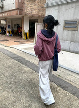 クアンタ チェック ルーズフィット セミクロップ ウィンド ジャケット