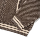 KNIT MIX HOODIE ZIP UP [BEIGE]