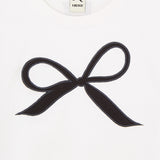 ホワイトリボンセミクロップTシャツ
