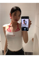 ブラックレースライントレーニングパンツ