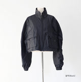 Oban shirring pocket string overfit windbreaker