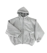 (unisex) オーバーフィットパディットフードジップアップ