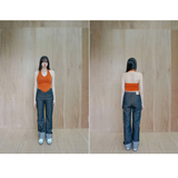 ホルターネックニットベスト_ORANGE