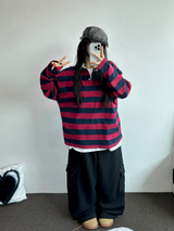 WAFFLE PUNCHING 🧇WIDE CARGO PANTS 🩶🖤2CCOLOR