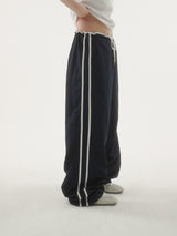 Rise track line pants -2C