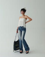 Qwz Pocket Washing Bootcut Jeans