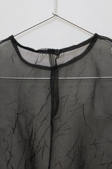 Organza Puff Top (Black)
