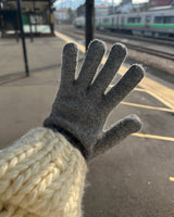 wool knit finger gloves