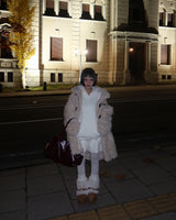 Half fur coat of soft tteokbokki