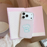 ミニマル アニマル ストライプ クリア ソフト iPhoneケース (iPhone 13–17 Series)