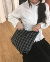 Danko チェック柄コットンクロスショルダーバッグ
