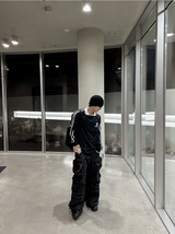 multi pocket cargo denim pants