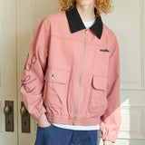 Color block work jacket