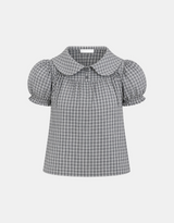 Nela Check Puff Blouse