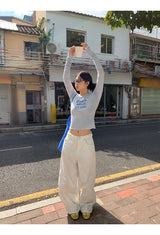 スカイレタリングスリムロングスリーブTシャツ