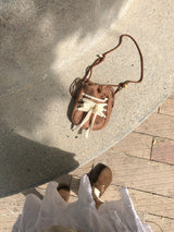 Mini sneaker ribbon bag_moche brown (dumble)