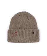 BBD Ripped Custom Long Beanie (Dark Beige)