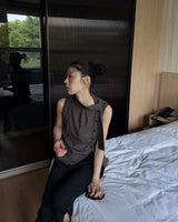 CHECK SLEEVELESS SHIRT