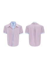 Layered Stripe Colorblock Shirt