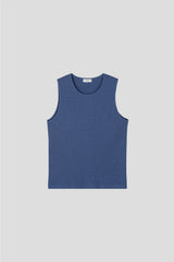 Waffle Crop Sleeveless Tee