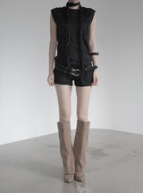 Klev Scarf Set Wrinkle Sleeveless