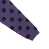 XTK160 ドットVネックニットカーディガン (PURPLE)