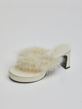 FLUFFY STRAP FLIP-FLOPS