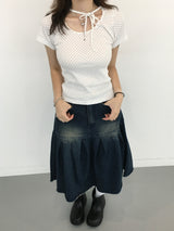 メリードットリボンクロップTシャツ (3c)