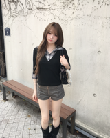 チェックシャツレイヤードTシャツ