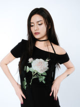 LACE LINED DRESS [BLACK]