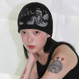 Egg Angel Beanie - BLACK