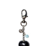 heart gemstone keyring (black)