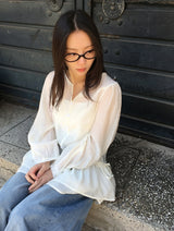 Hailyn Long Sleeve Layered Button Blouse
