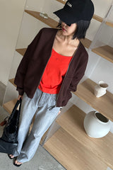 フォーシーズンスウェットジップアップ_BROWN