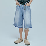 navajo パターンカットオフバミューダパンツ light blue