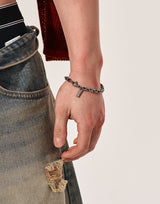 [2166] Steel Orbit Chain Bracelet