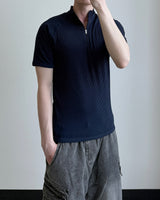Jevin Muscle Fit Half Zip-Up Short Sleeve