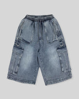 Dekaring D‑Ring Cargo Bermuda Denim