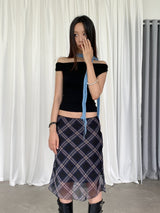 Prepy Midi Flared Skirt