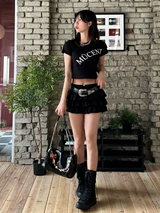 レザーポイントシグネチャーハーフTシャツ