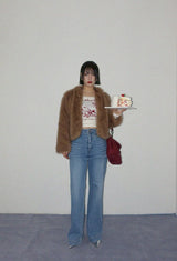 LOOK STITCH SUEDE CHAIN BAG (4COLORS!)