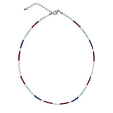 red bean mint india stone glass beads necklace