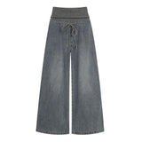 Nora Knit Waist Wide Denim