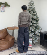 ラオヘンリーネックニットロングスリーブ