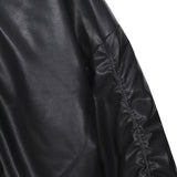 Black leather shirring padding