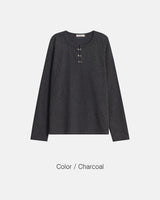 OAハイネホックヘンリーネックロングスリーブドシャツ (4 colors)