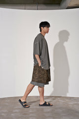 ヴィンテージカモレイヤード 1/2 パンツ (Khaki)