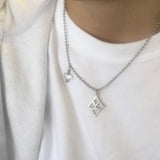 ダイヤモンド&バードネックレス