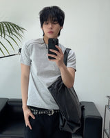 Cor zipper slim short-sleeve tee