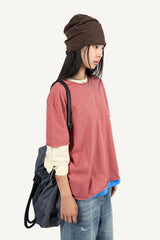 Striped cropped cutoff t-shirt